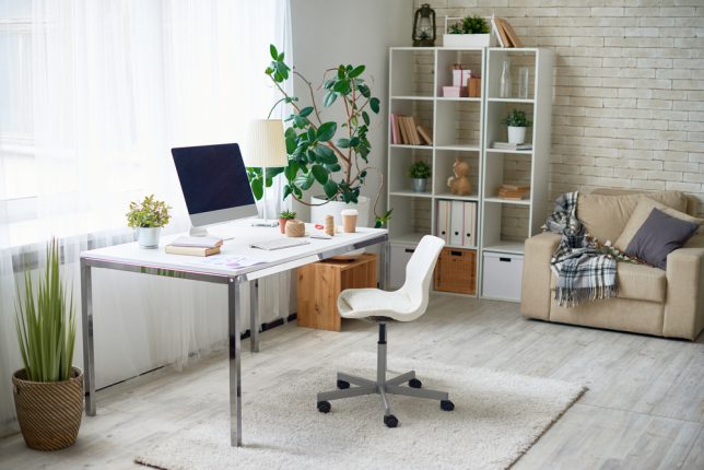Background,Image,Of,Empty,Office,Space,In,Cozy,Apartment,With