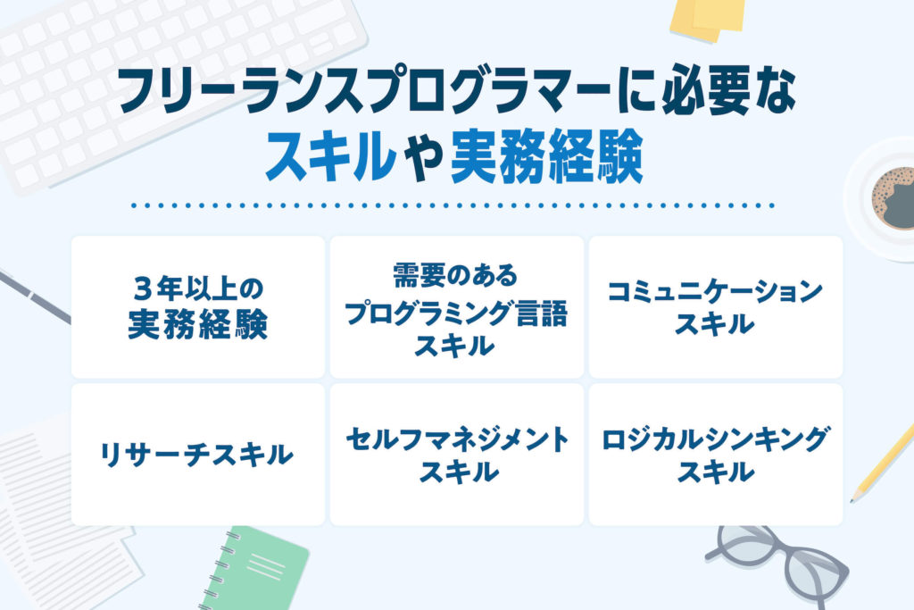 フリーランスプログラマーに必要なスキルや経験